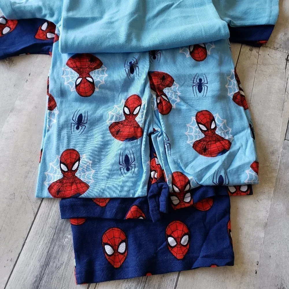 NWT - Spiderman Kids' 4-piece Cotton Pajamas - Size 2T